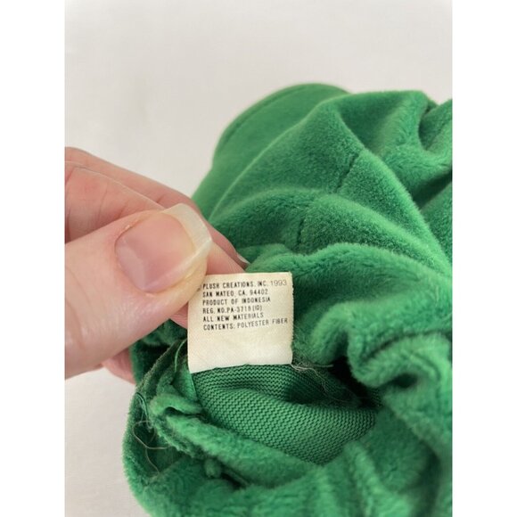 Vintage Plush Creations Green Frog Hand Glove Puppet 9" 1990's - Picture 7 of 7